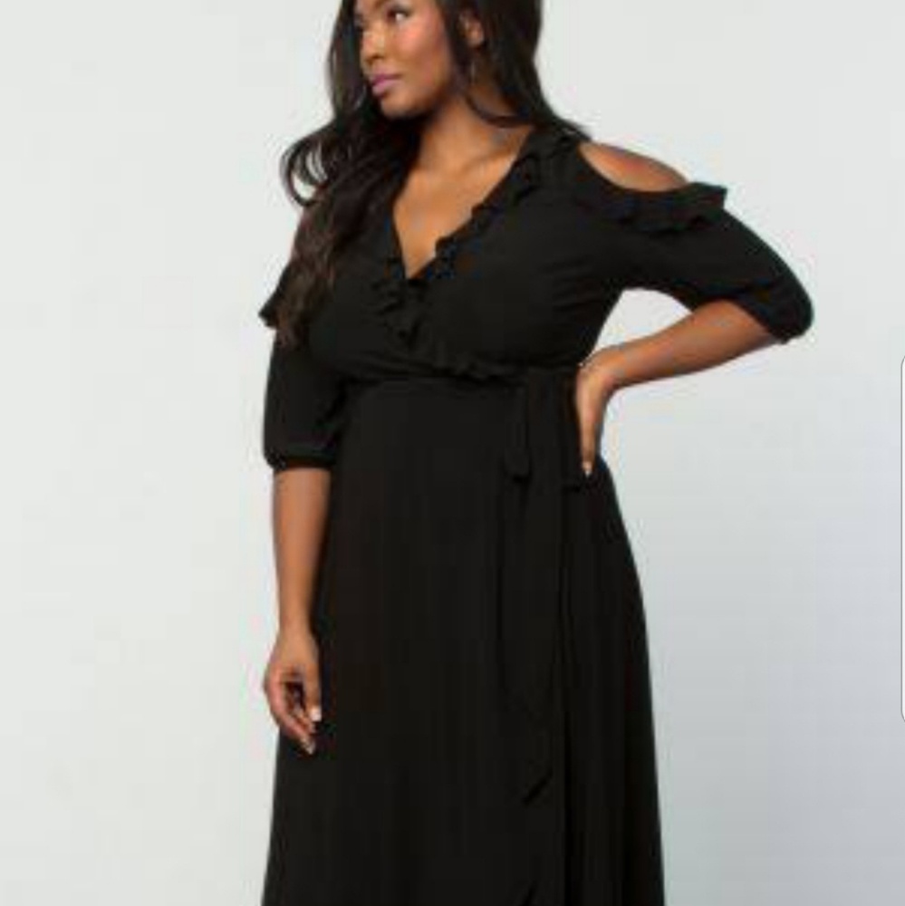 Black wrap dress